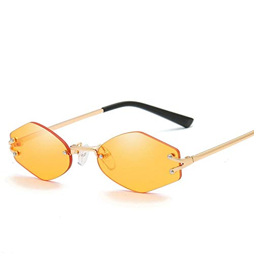 NIUASH Sonnenbrille polarisiert 1PC Randlose Sonnenbrille Frauen Geometrische Linse Rahmenlose Männer, die Sonnenbrillen UV400 Metallrahmen Fahren