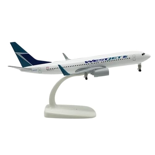 ZYAURA Für: 20CM 1:400 Maßstab B737-800 WestJet Flugzeug-Legierung Modell mit Fahrwerk