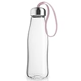 EVA SOLO | Glastrinkflasche 0,5l Rquartz | Frei von BPA, Phthalaten und Blei | Rose quartz