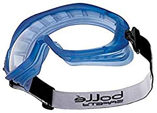 Bollé Safety ATOFAPSI, Blaue Schutzbrille, Einheitsgröße, verstellbare Riemen Serie ATOM