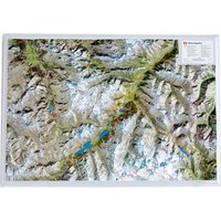 Georelief 3D Reliefkarte Oberengadin