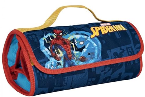 Spiderman Rollentasche mit 36 Farben der Marke, Multicolore, Spiderman Schulmäppchen 36 teilig von Marke
