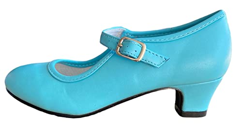 La Senorita Spanische Flamenco Schuhe ELSA Prinzessinnen Schuhe Eisblau