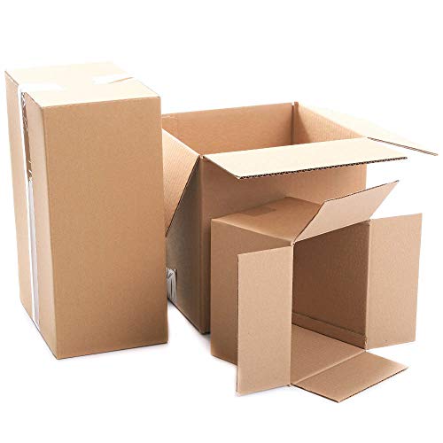 rg-vertrieb Karton Faltkartons Verpackungen Versandkarton Schachtel Faltschachtel Versand Box Umzugkarton 1-wellig (250 x 200 x 140 mm, Menge: 200 Stück)
