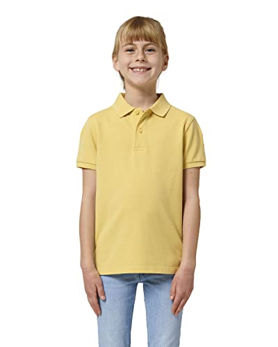 Hilltop Hochwertiges Kinder Poloshirt aus 100% Bio-Baumwolle für Mädchen und Jungen. Eignet Sich hervorragend zum Bedrucken. (z.B.: mit Transfer-Folien/Textilfolien), Size:152/164, Color:Jojoba