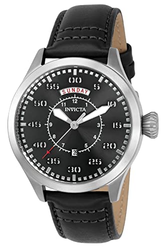 Invicta Herren analog Quarz Uhr mit Leder Armband 22972