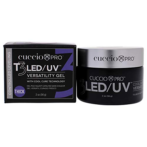 Cuccio T3 LED-/UV-gesteuertes Nivelliergel, dickviskoses Gel, blickdicht, Blütenblattrosa, 56 g