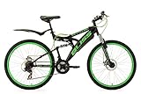 KS Cycling Mountainbike MTB Fully 26'' Bliss schwarz-grün RH 47 cm