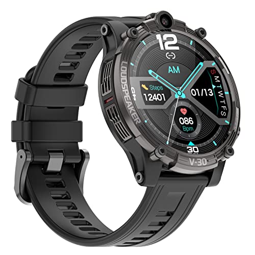 NOETS Smart Watch Herren Bluetooth Anruf Blutdruck Herzfrequenz SpO2 Schlaf-Tracker Eingebautes GPS Sport Smart Watches Mehrere Sport Modi App