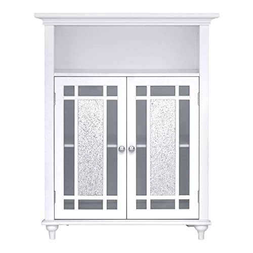 Elegant Home Fashions Badezimmer Windsor Doppeltür Bodenschrank Weiß ELG-529, Einheitsgröße