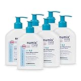 numis med Intim Waschlotion ph 4.2 6er Pack - Hautberuhigende Intimwaschlotion für sehr empfindliche & sensible Haut - Intim Lotion ohne Silikone, Parabene & Mineralöl - Intimpflege (6x 200 ml)