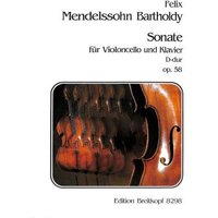 Sonate D-dur MWV Q 32 (op. 58) für Cello und Klavier (EB 8298)