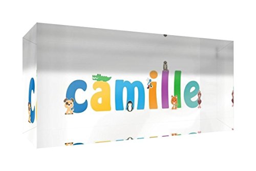Little Helper Erinnerung Deko Acryl Transparent poliert wie Diamant Stil illustrativen bunt mit dem Namen de jeune Jungen Camille 5 x 21 x 2 cm Grand