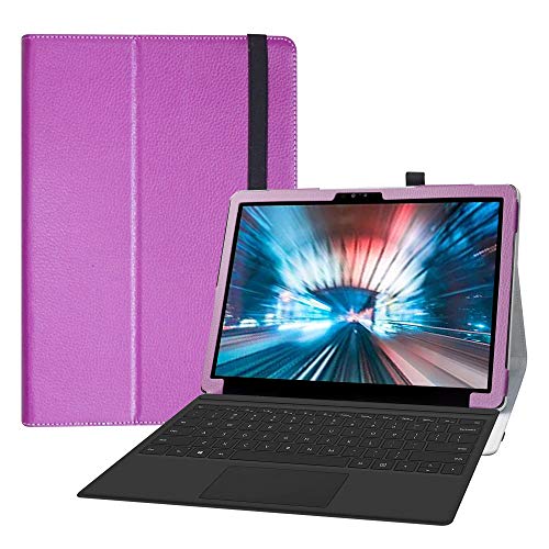 LiuShan Kompatibel mit Dell Latitude 7200 Tablet-Schutzhülle, PU-Leder, schmal, faltbar, Standfunktion, für 2-in-1 7210 Tablet (nicht geeignet Laptop), Love Tree