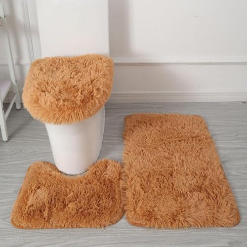 U-förmige Bodenmatte, WC-Sitzkissen, Reine Farbe, Badezimmer-Produkt für Heimdekoration, Badezimmer