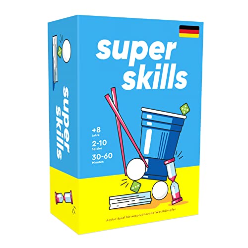 Super Skills - Actionspiel für Anspruchsvolle Wettkämpfer - 120 Möglichen Aufgaben - Lustige Gruppenaktivität für Familie oder Partys mit Kindern, Jugendlichen und Erwachsenen
