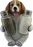 DWK "Scent Hound Spice" Gewürzhalter mit Beagle-Hund Salz- und Pfefferstreuer, 3-teiliges Set | Küchendekoration Zubehör Pfefferstreuer Heimdekoration Beagle Home Dekorationen – 14 cm