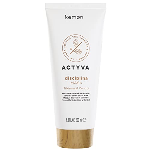 Kemon Actyva Disciplina Mask - Haar-Maske für welliges oder lockiges Haar, Pflege-Behandlung für seidige Haare, 200 ml
