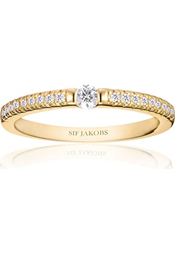 Sif Jakobs Jewellery Damen-Damenring 925er Silber Zirkonia 60 Gold 32019256