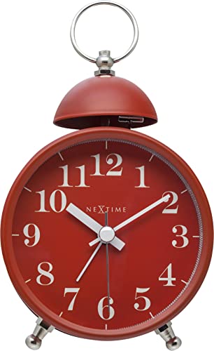 NeXtime 5213RO Wecker, Metall und Kunststoff, Rot, Ø 16 cm