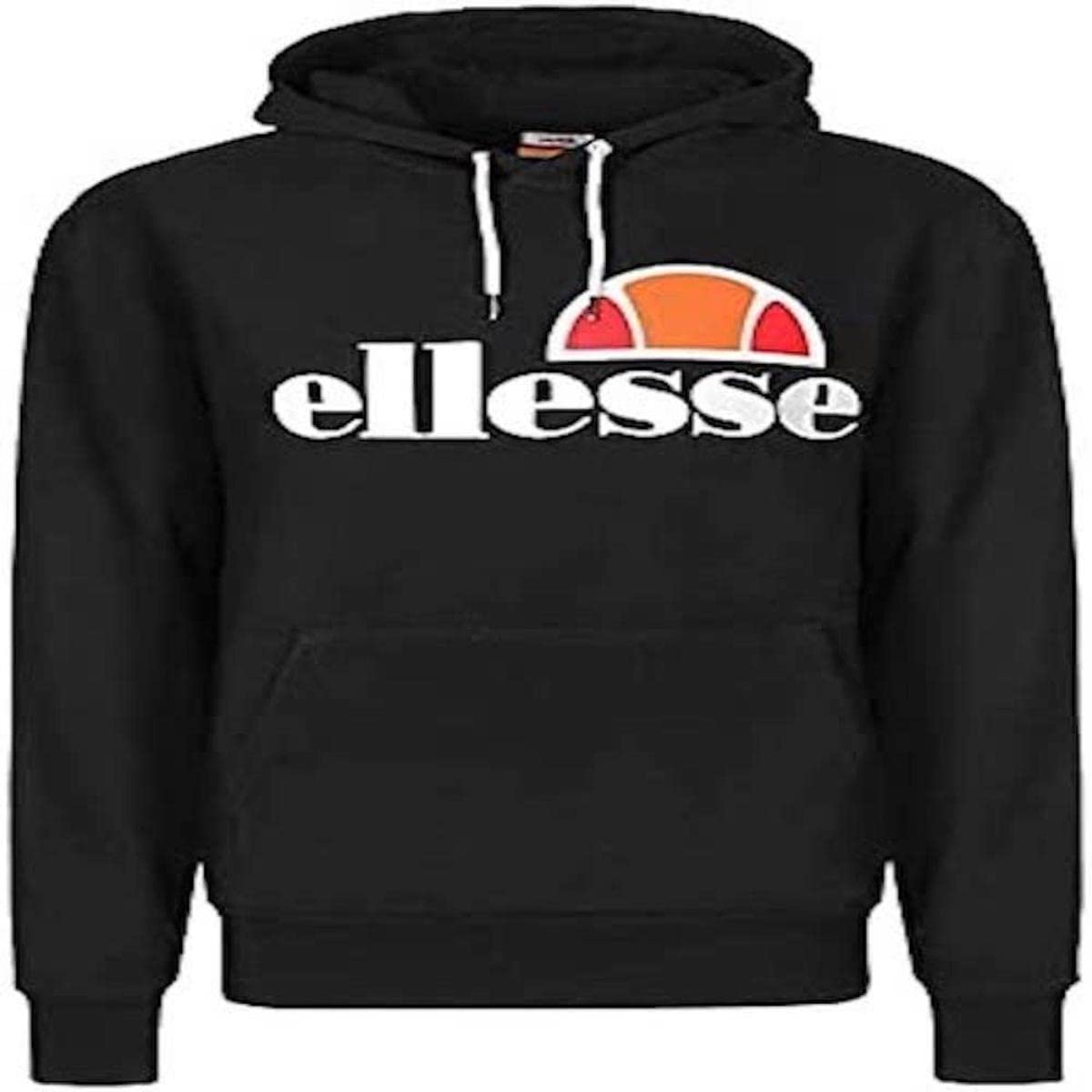 Ellesse Mens SL Gottero OH Hoody Sweatshirt, Black, 2XL