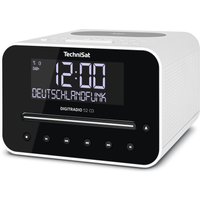 TechniSat Digitradio 52 CD Stereo DAB Radiowecker mit zwei einstellbaren Weckzeiten (DAB+, UKW, Snooze, Sleeptimer, dimmbares Display, Bluetooth, Wireless-Charging Funktion, CD-Player) weiß