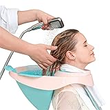 Mobiles Haarwaschbecken Shampoo Waschbecken Rückwärtswaschbecken Faltbares Haarwaschen mit Abflussrohr für Schwangere Behinderte Ältere