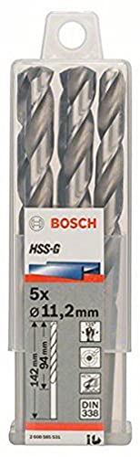 Bosch Accessories 2608585537 HSS Metall-Spiralbohrer 11.9 mm Gesamtlänge 151 mm geschliffen DIN 338 Zylinderschaft 5 St.