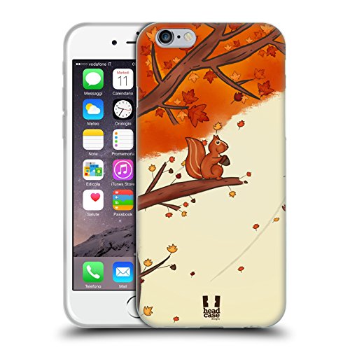 Head Case Designs Eichhörnchen Tiere Im Herbst Soft Gel Handyhülle Hülle kompatibel mit Apple iPhone 6 / iPhone 6s