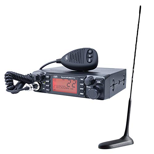 PNI Radio CB Escort HP 9001 PRO ASQ 12/24 + Antenne CB Extra 45 mit Magnet
