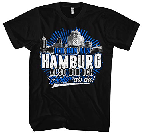Cooler als du Hamburg Männer Herren T-Shirt | Fussball Skyline Trikot Sport Ultras Fun (3XL)