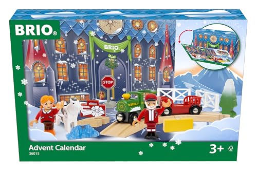 BRIO World – 36015 Adventskalender 2023 | Zubehör zum Zugset für Kinder ab 3 Jahren, kompatibel mit allen BRIO Eisenbahnsets &amp; Accessoires