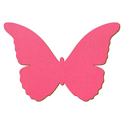 Pinker Holz Schmetterling - Deko Zuschnitte 3-50cm, Größe:9cm, Pack mit:25 Stück