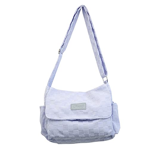 LUOFENG Umhängetasche Damen Leichte Nylon-Postbotentasche Einfache Überschlagtasche Einzelne Schultertasche Japanische Freizeittasche