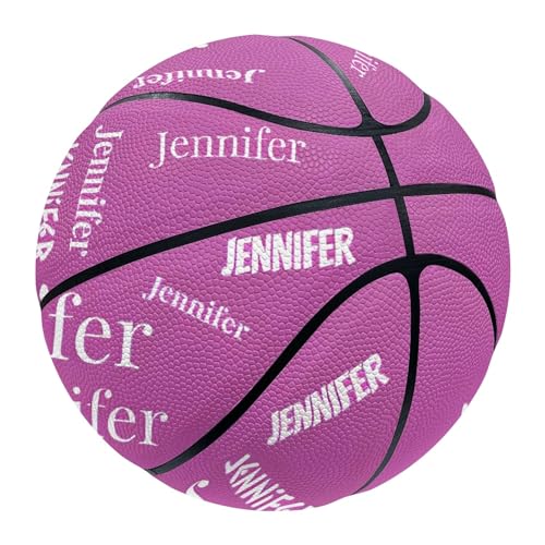CCZUIML Personalisiert Basketbälle mit Namen, alle aufgedruckten Namen, personalisierte Sportgeschenk, Größe 7 (29,5in) / Größe 5 (27,5in), personalisiertes Basketbälle Geschenk, Geburtstagsgeschenk