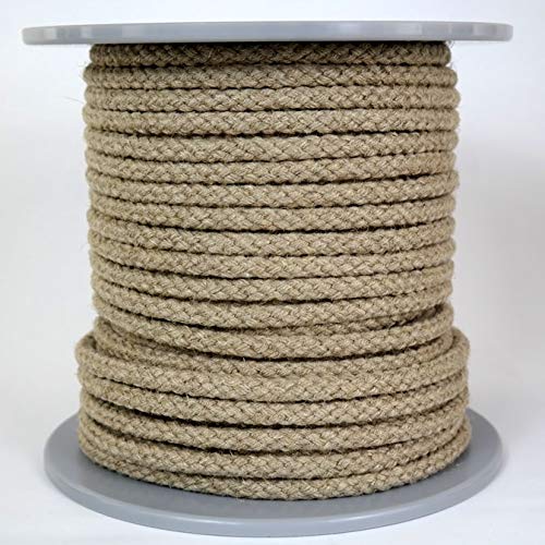 Gepotex Leinenseil/Seil aus Leinen/Flachsseil geflochten Natur Durchmesser ca. 8mm - Länge: 50 Meter - hergestellt aus naturbelassenem Leinengarn, biologisch abbaubar und umweltfreundlich