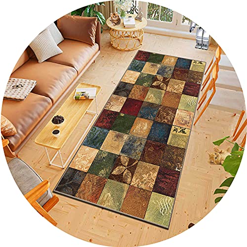 ACUY Flur Teppich läufer 70x340cm, Teppich Flur Modern, Einfach zu Säubern, Weiche Oberfläche, Kurzflor, für Küche Schlafzimmer Wohnzimmer