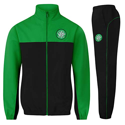 Celtic FC - Herren Trainingsanzug - Jacke & Hose - Offizielles Merchandise - Geschenk für Fußballfans - Schwarz - M