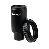 Svbony Teleskop Kamera Adapter 1.25" M42 T2 T-Ring Adapter Aluminium T2 Adapter Kompatibel mit Canon EOS Rebel SLR DSLR