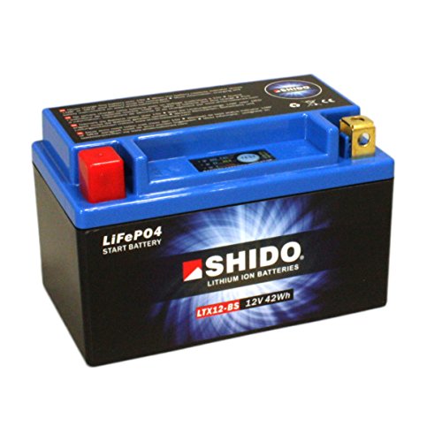 Batterie Shido Lithium LTX12-BS / YTX12-BS, 12V/10AH (Maße: 150x87x130) für Kawasaki ER-5 Twister 500 (34KW) Baujahr 1998