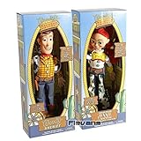 2 Stück 38 cm Spielzeug Story Talking Woody Jessie Buzz Lightyear Rex Bullseye Sammelfigur Spielzeugpuppe