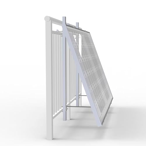Balkonhalterung für Balkonkraftwerke - Stabile Balkonkraftwerk Halterung zur Befestigung am Geländer, Ideal für 2 Solarmodul bis 1,18 m und einer Rahmenhöhe von 30 mm