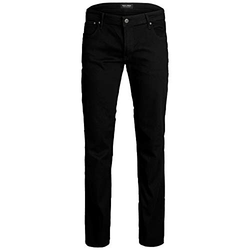 JACK & JONES Herren JJITIM JJORIGINAL AM 816 PS NOOS Slim Jeans, Schwarz Black Denim, W42/L36 (Herstellergröße:42)