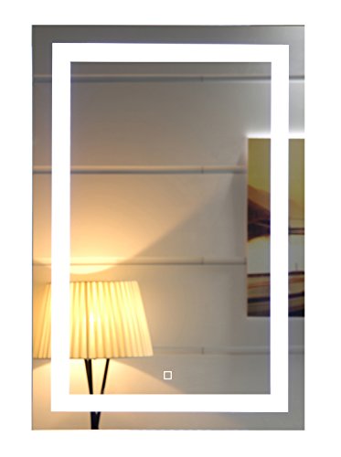 LED-Beleuchtung Badspiegel Lichtspiegel Wandspiegel Badezimmerspiegel Kaltweiß Tageslichtweiß (mit Touch-Schalter 50 x 70 cm)