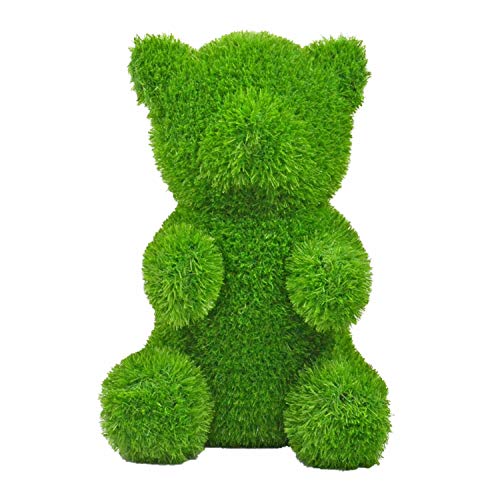 Pflanzen Kölle Kunstrasen-Figur, Bär groß, Circa 50 cm, grasgrün, 3 Zeltnägel