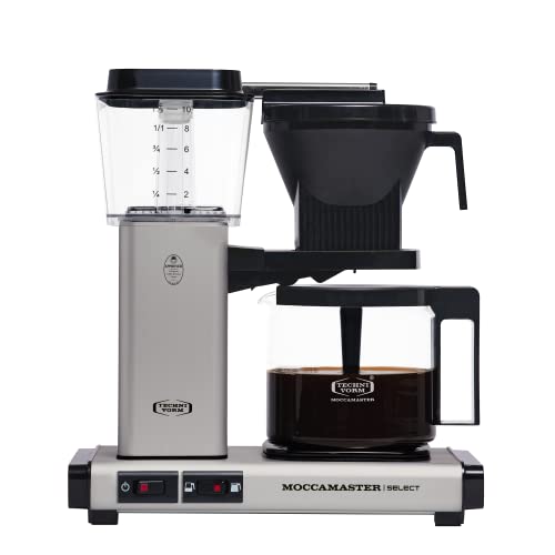 Moccamaster Filter Kaffeemaschine KBG Select, 1.25 Liter, 1520 W, Matt Silver