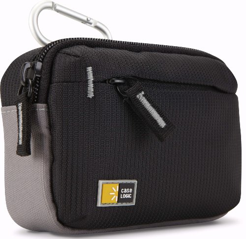 Case Logic TBC303K Camera Bag M Kamera-/Camcorder-Tasche inkl. Gürtelschlaufe/Karabiner schwarz/grau