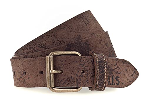 H.I.S 35mm Leather Belt W110 Dark Brown - kürzbar