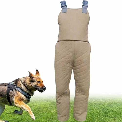 DDZJTPP Schutzkleidung Für Das Training Von Hunden, Hundebiss-Trainingsanzug - Einteiliger Anti-Biss-Anzug Mit Handschuhen Für Den Umgang Mit Haustieren Für Das Training,B-M
