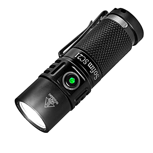 Sofirn SC21 Mini-Taschenlampe, 1000 Lumen, USB wiederaufladbar, Schlüsselanhänger mit superheller LH351D LED, 16340 Batterie (eingesetzt), magnetischer Schwanz, EDC-Taschenlampe, hohe Lumen